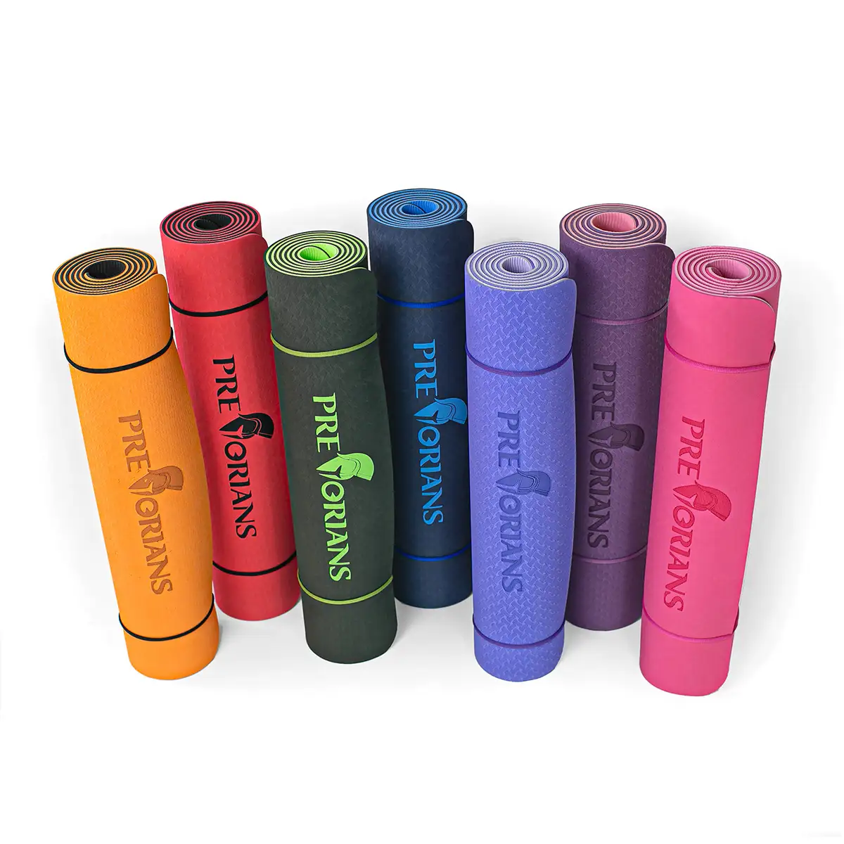 Mata do ćwiczeń fitness yogi 6mm TPE Pretorians czarno-czerwona — 7