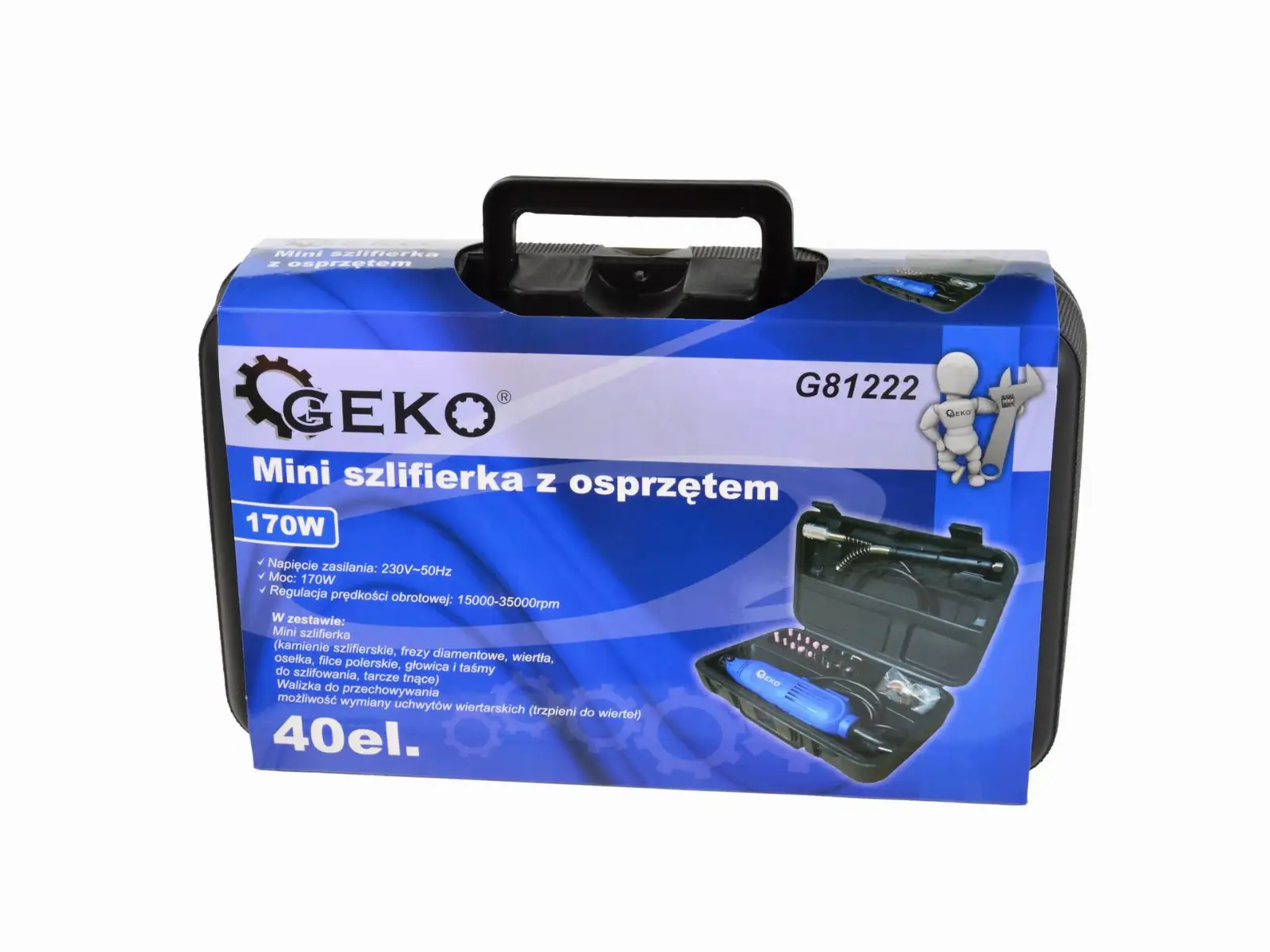 Mini szlifierka z osprzętem 40el.     G81222