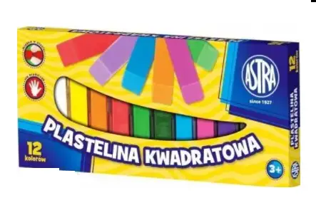 plastelina 12szt. kwadratowa ASTRA | 0538