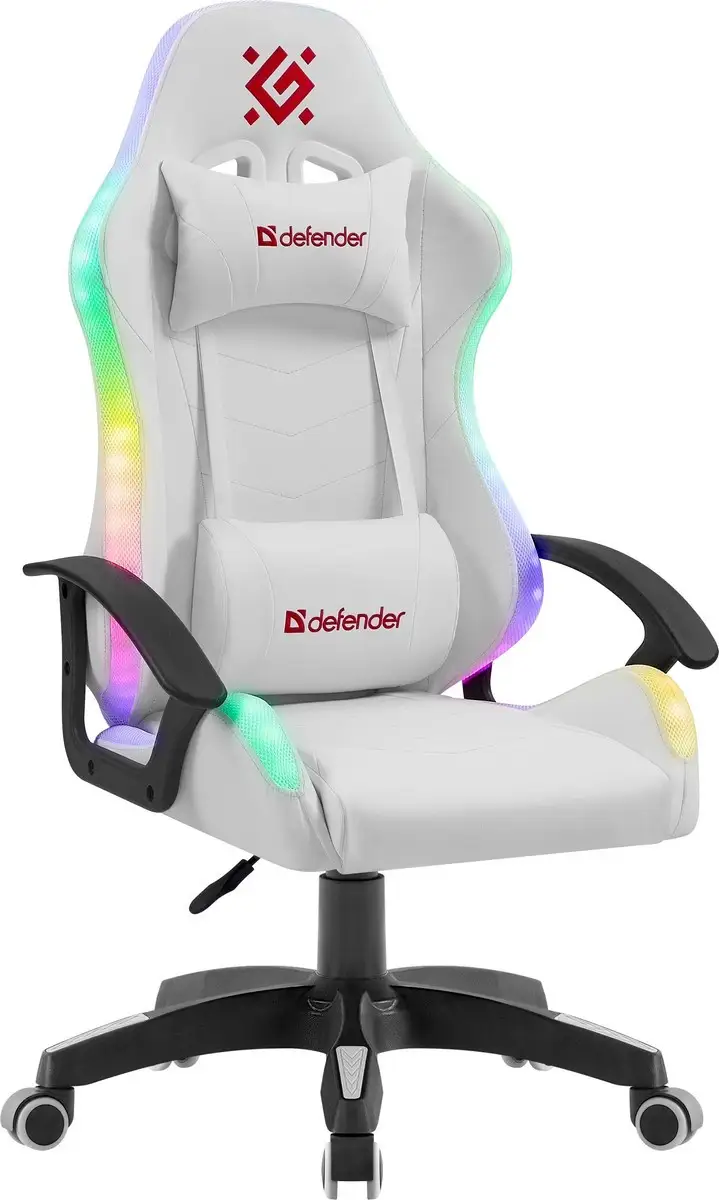 FOTEL DEFENDER FACTOR X BIAŁY RGB GAMING — 11
