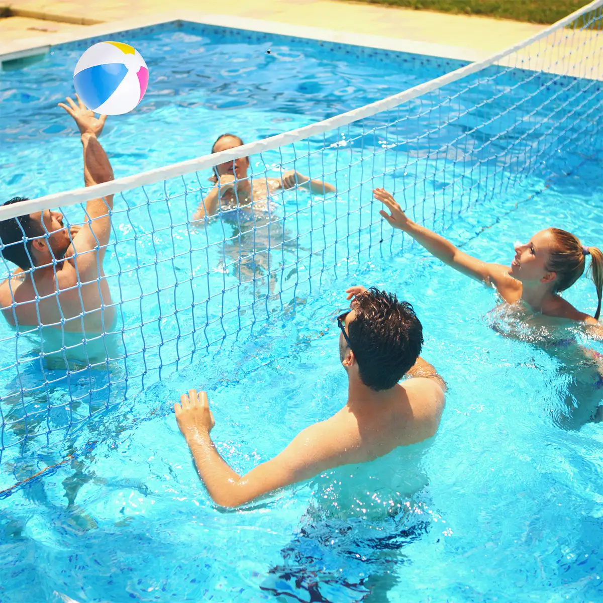 Piłka plażowa dmuchana na basen 40cm trójkolorowa — 5