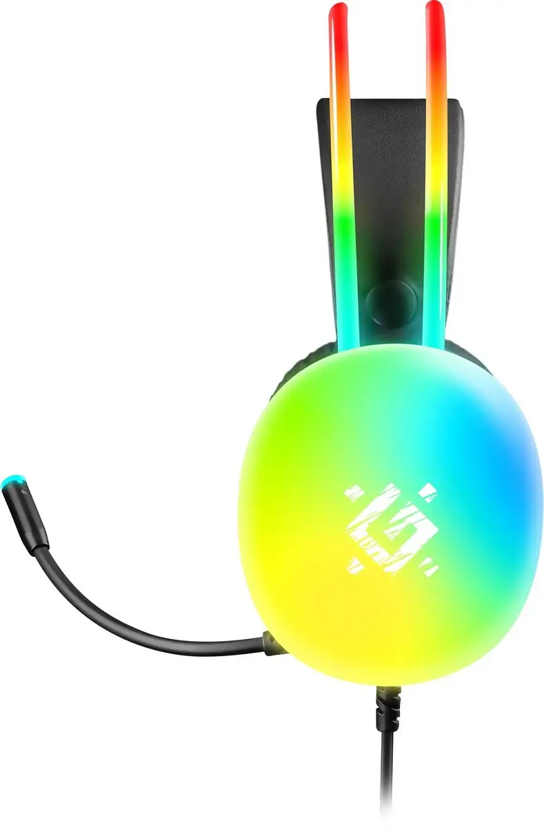 SŁUCHAWKI DEFENDER Z MIKR IGNIS RGB - CZARNE — 5