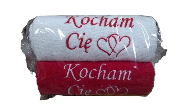 ręcznik 2szt KOCHAM CIĘ  9525