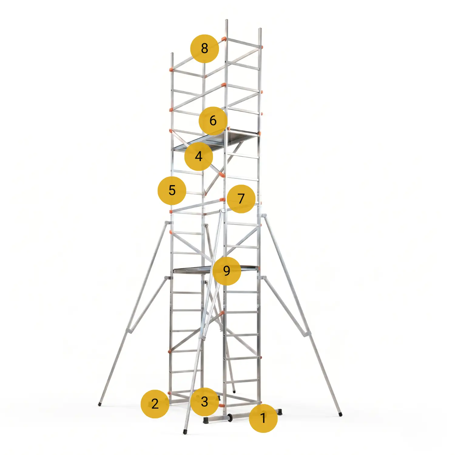Rusztowanie aluminiowe jezdne GIERRE G-FA400FL + moduł FA600FL 5,8 m — 24
