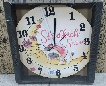 zegar ścienny 30cm SŁODKICH SNÓW