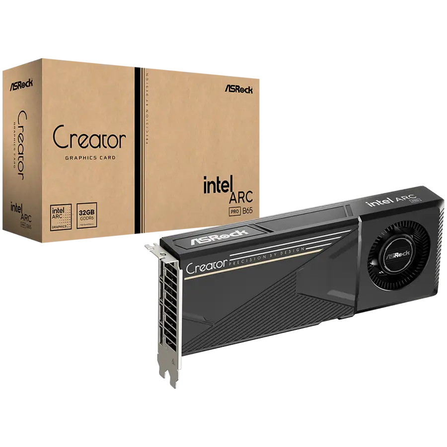 ASROCK Intel Arc Pro B65 Creator 32GB GDDR6 256-bit 4x DP
