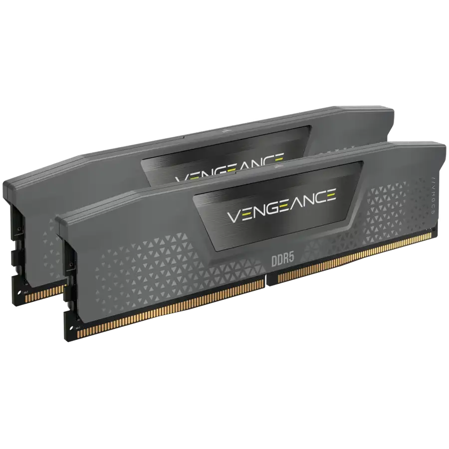 CORSAIR DDR5, 5200MT/s 16GB 2x8GB DIMM, Unbuffered, 40-40-40-77, 1Gbx16, Std PMIC, AMD EXPO, VENGEANCE DDR5 Cool Grey Heatspreader, Black PCB, 1.25V