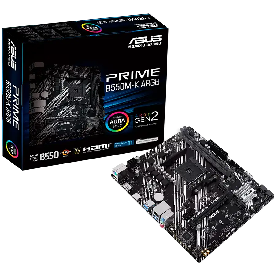 ASUS Prime B550M-K ARGB mATX AM4 DDR4