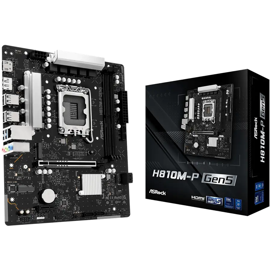 ASROCK H810M-P GEN5 mATX LGA1851 DDR5 — 3