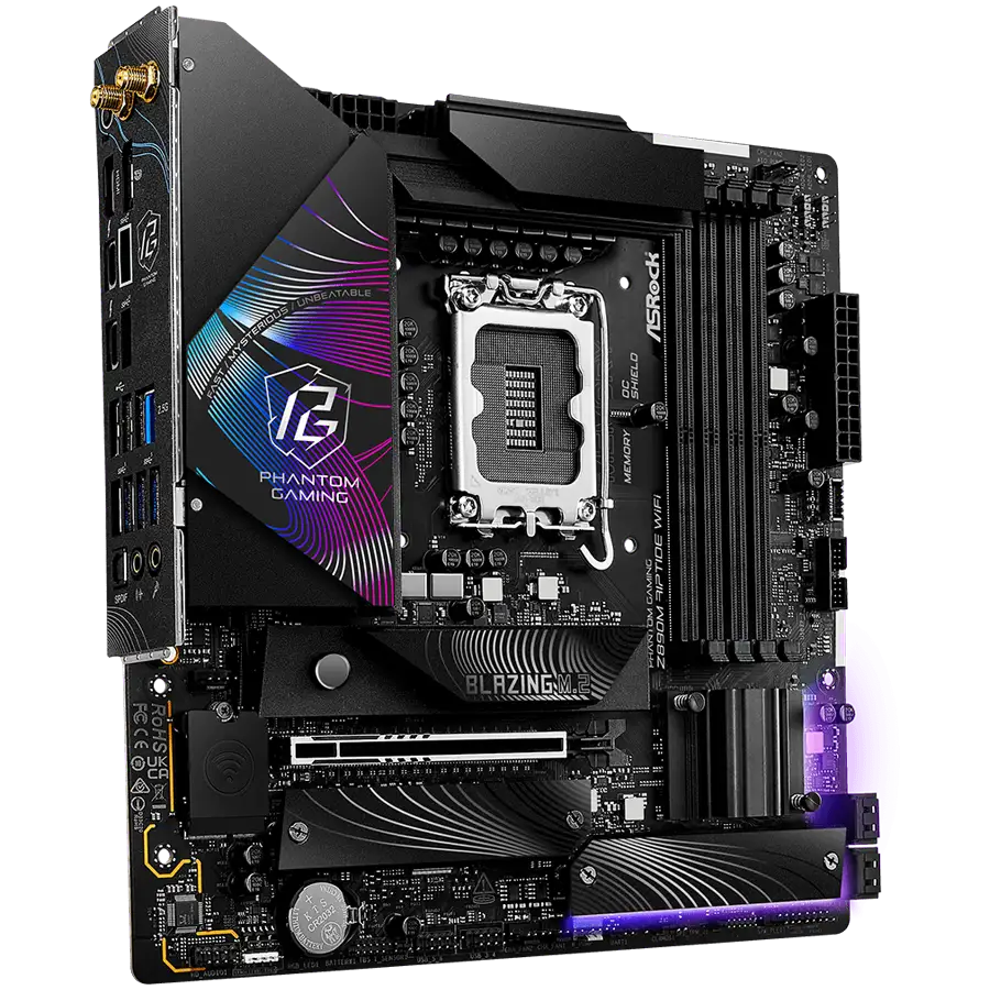 ASROCK Z890M RIPTIDE WIFI mATX LGA1851 DDR5 — 2