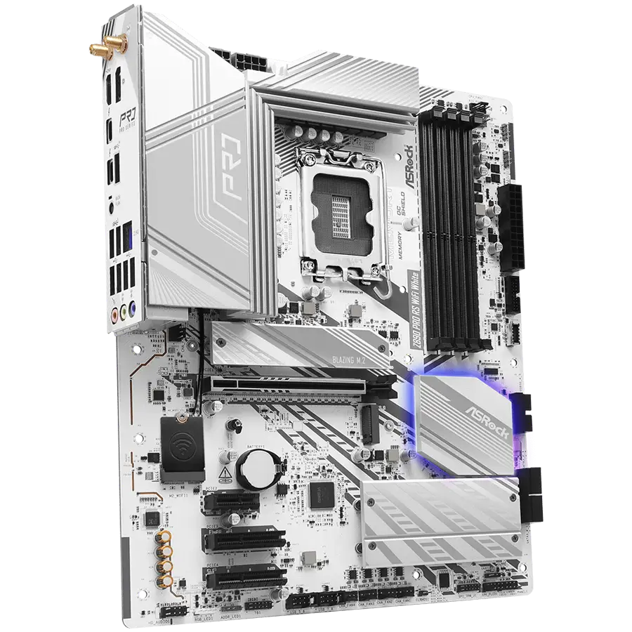 ASROCK Z890 Pro RS WiFi White ATX LGA1851 DDR5 — 2