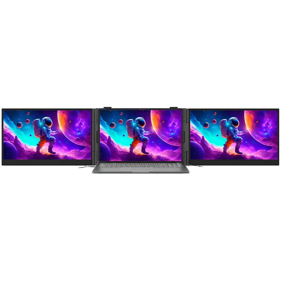 Portable monitor Blackview DCM8 Dual Screen 15.3inch 1920x1200 16:9 LCD 60Hz IPS 178 USB-C 3.1x3 TypeC PD3.0 FCx1 364.4x237.43x21mm Grey Black