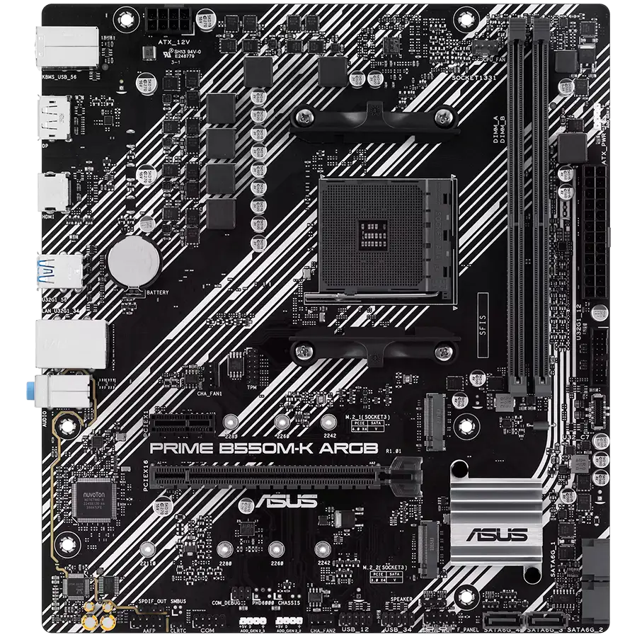 ASUS Prime B550M-K ARGB mATX AM4 DDR4 — 2