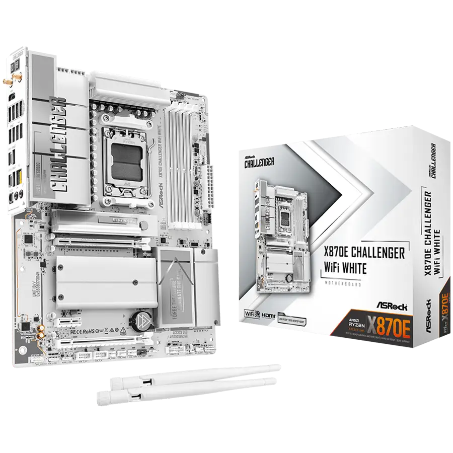 ASROCK X870E CHALLENGER WIFI WHITE ATX AM5 DDR5 — 3