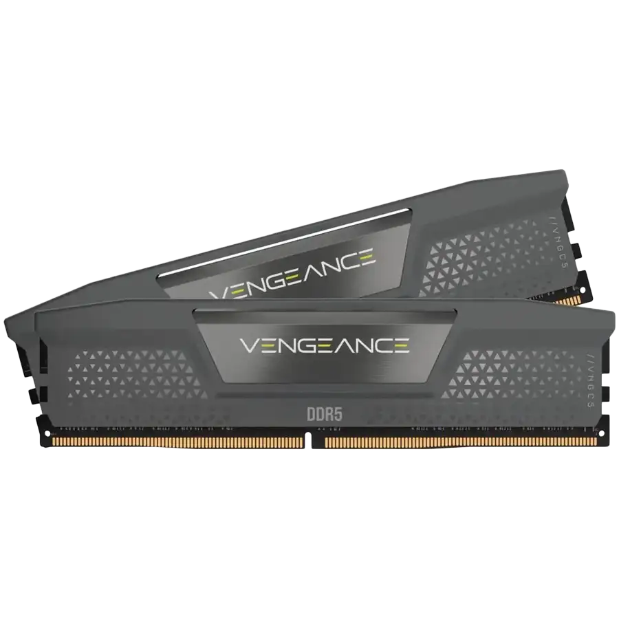 CORSAIR DDR5, 5600MT/s 16GB 2x8GB DIMM, Unbuffered, 40-40-40-77, 1Gbx16, Std PMIC, AMD EXPO & Intel XMP, VENGEANCE DDR5 Cool Grey Heatspreader, Black PCB, 1.25V