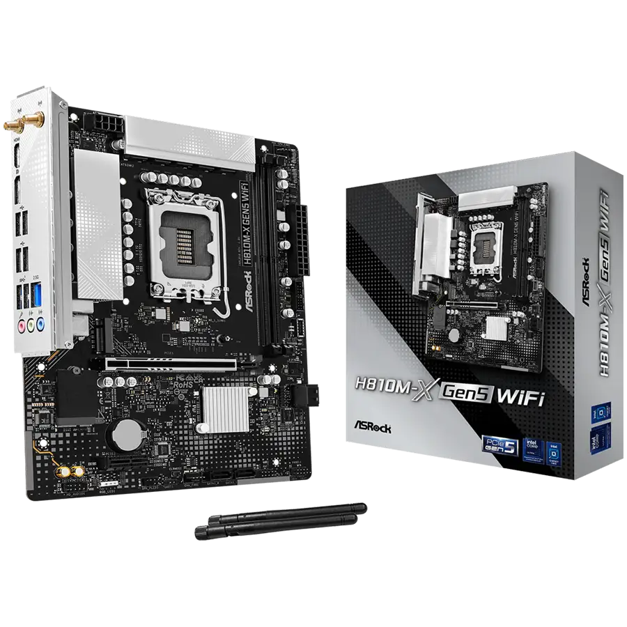 ASROCK H810M-X GEN5 WIFI mATX LGA1851 DDR5 — 3