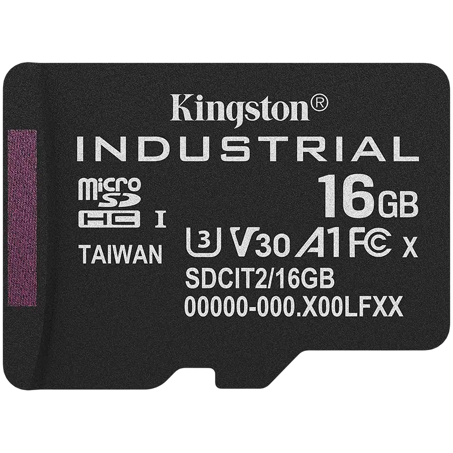 Kingston 16GB microSDHC Industrial C10 A1 pSLC Card + SD Adapter — 2