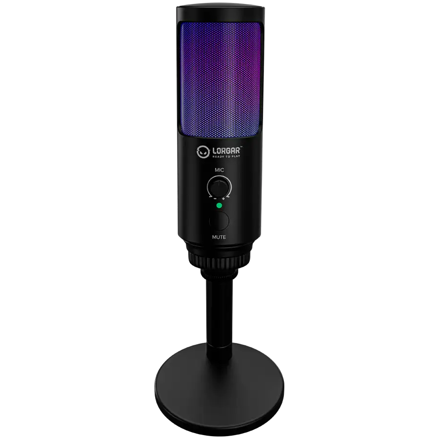 LORGAR Mikrofon Gamingowy SMP40, RGB, Statyw Metalowy, Czarny — 6