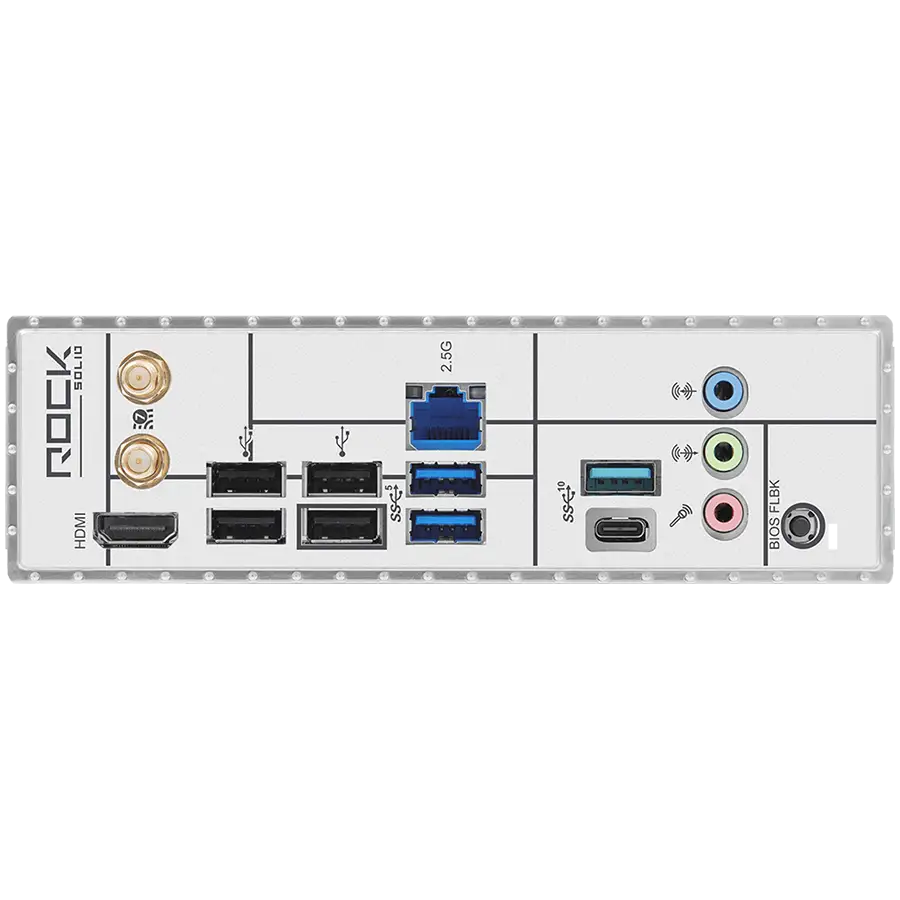 ASROCK MB Desktop B850 Rock WiFi 7, AM5, 4x DDR5, 1x PCIe 5.0 x16, 1x PCIe 4.0 x16, 1x Blazing M.2, 1x Hyper M.2, 4x SATA3, RAID 0, 1, 10, 7.1 CH HD Audio, 1x HDMI, 8x USB 3.2, 8x USB 2.0, 2x USB-C, 2.5G LAN, 2x Wi-Fi 7, BT, 1x HDMI, 1x SPDIF, ATX — 5