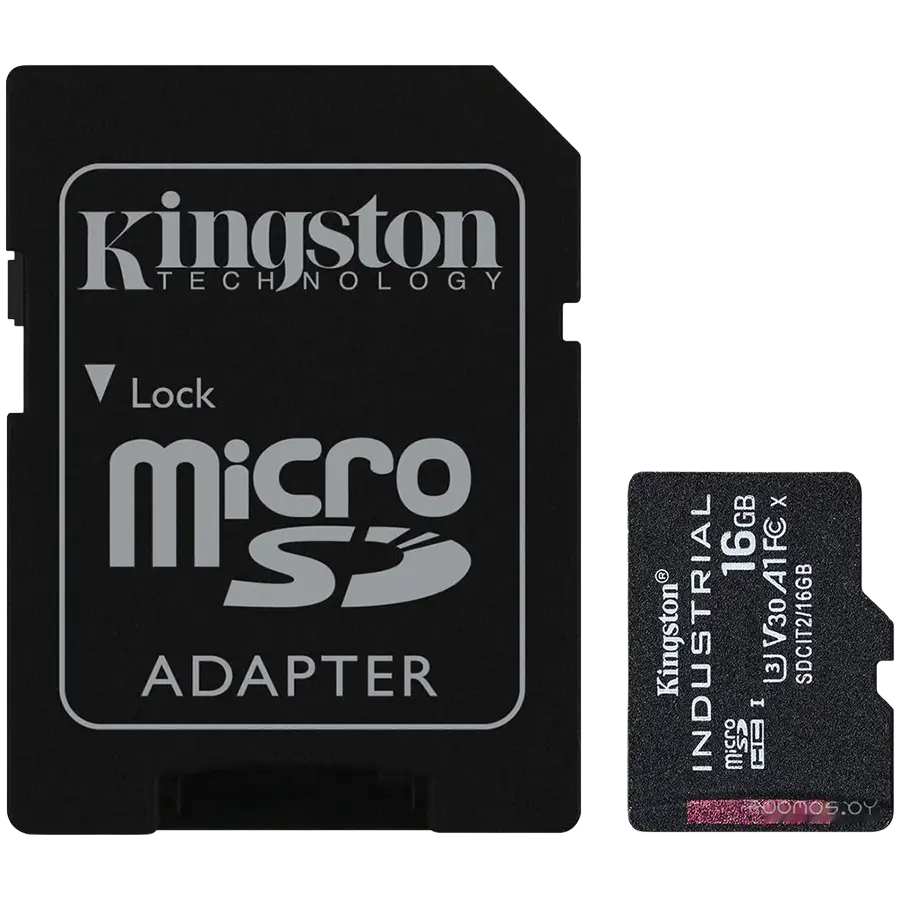 Kingston 16GB microSDHC Industrial C10 A1 pSLC Card + SD Adapter
