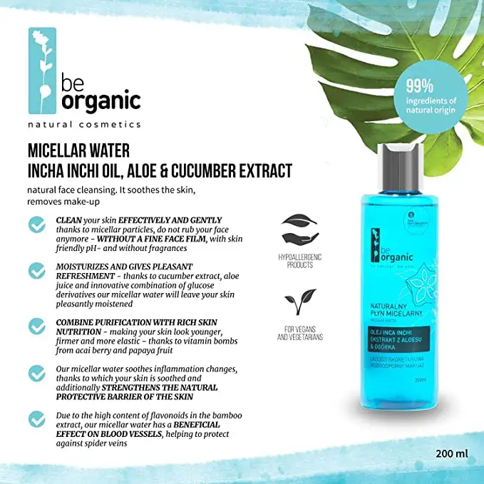 Płyny micelarne do twarzy Be Organic 200 ml — 3