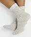 Dünne atmungsaktive Bio-Leinen-Socken für Damen, 3 Paar - Grau - Medium — 12