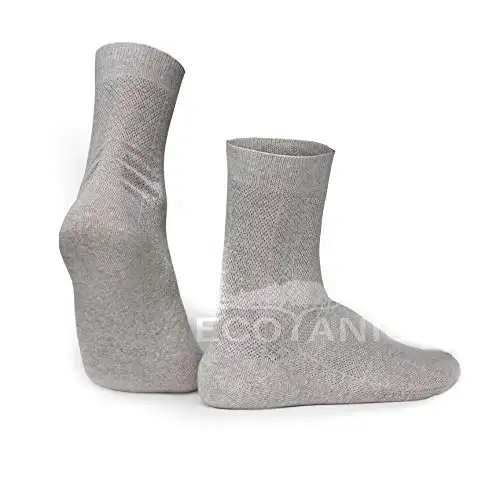 Ecotanic Socken aus Naturleinen. - - Large — 5