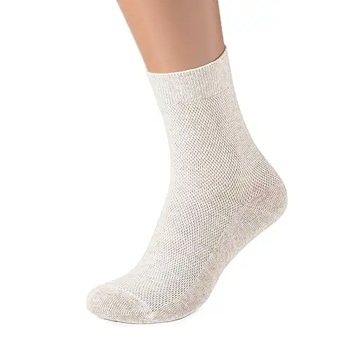 FlaxSox Special Thin Breathable Organic Linen Socks for Men, Pack of 3 (6-7) — 5