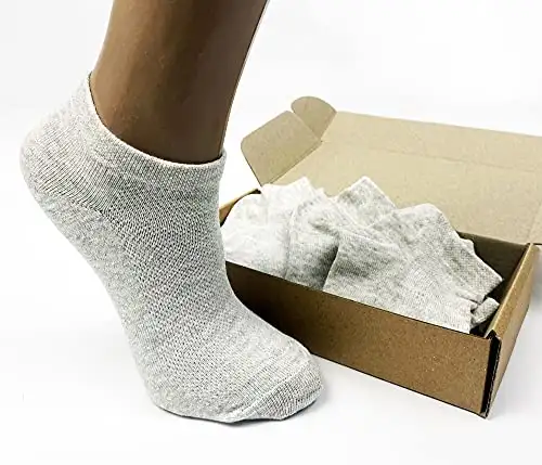 Kurze, schnell-trocknende, dünne Socken aus Leinen/Flachs mit Maschenmuster für Frauen - Medium — 11