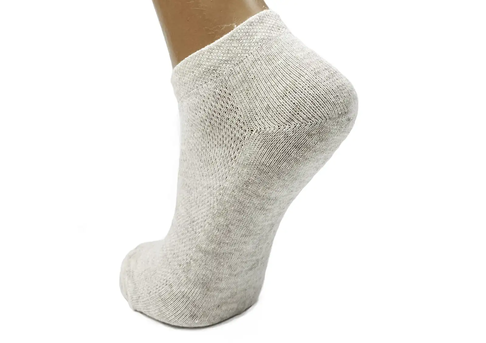 Kurze, schnell-trocknende, dünne Socken aus Leinen/Flachs mit Maschenmuster für Frauen - Medium — 7