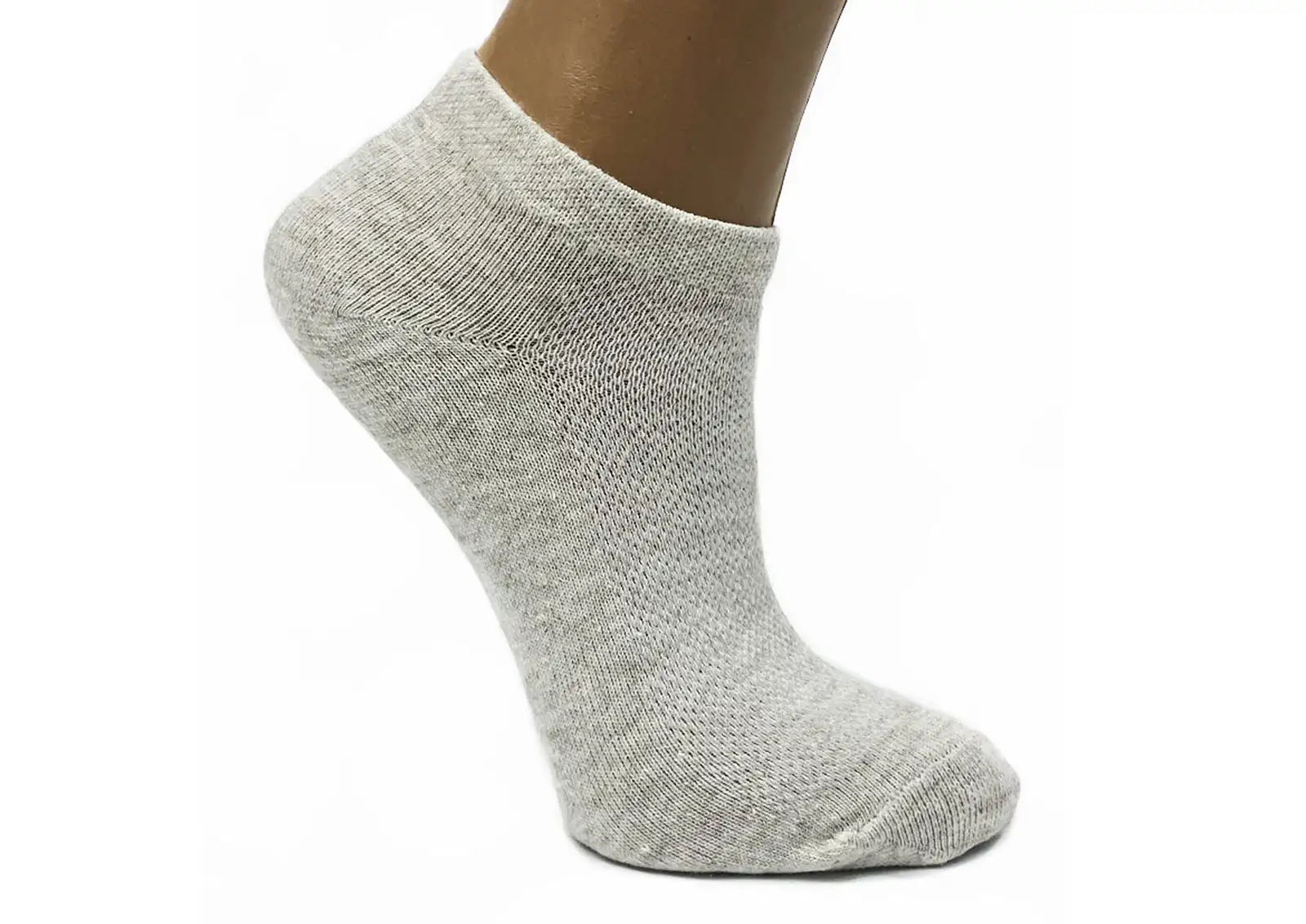 Kurze, schnell-trocknende, dünne Socken aus Leinen/Flachs mit Maschenmuster für Frauen - Medium — 4