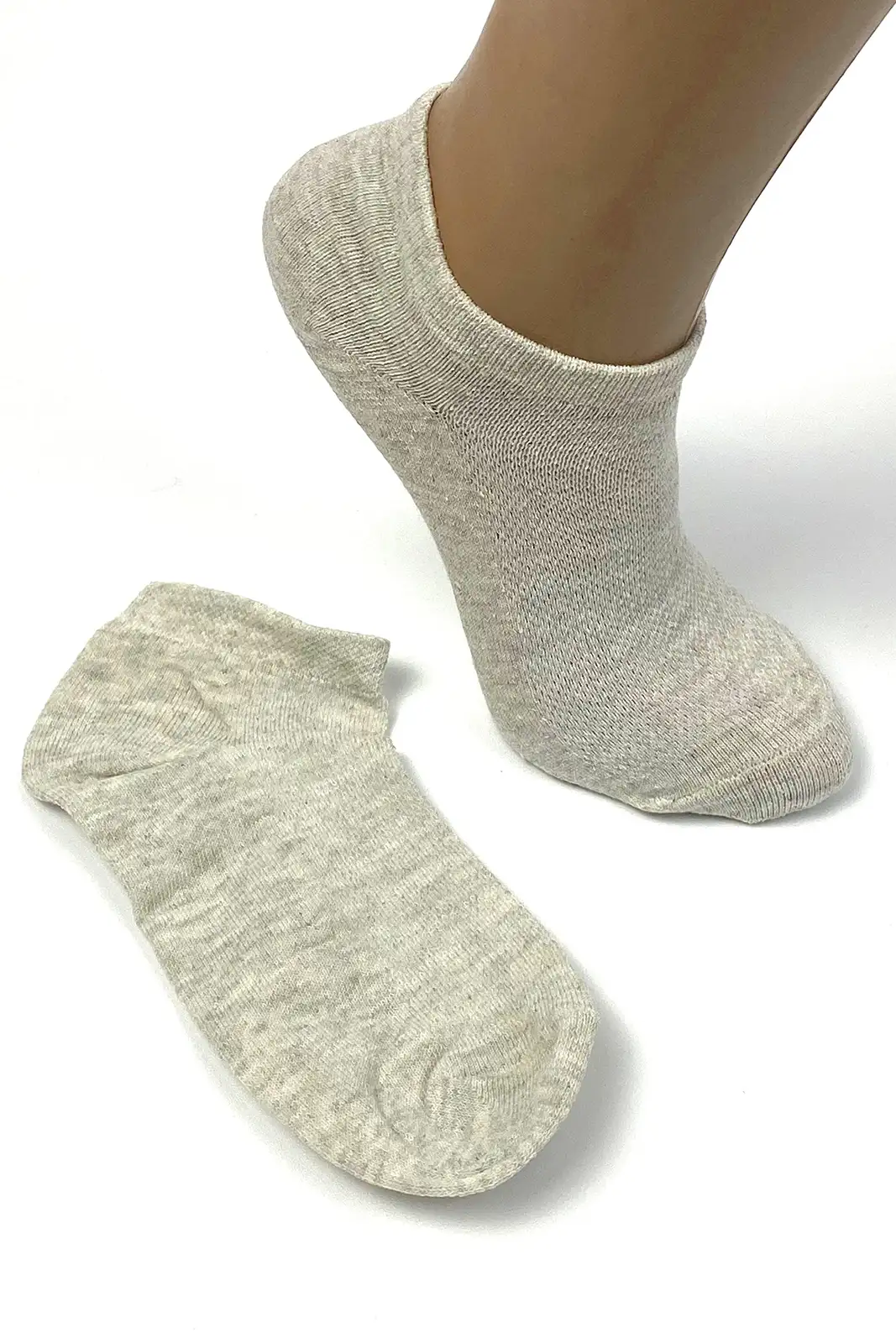 Kurze, schnell-trocknende, dünne Socken aus Leinen/Flachs mit Maschenmuster für Frauen - - X-Large — 10