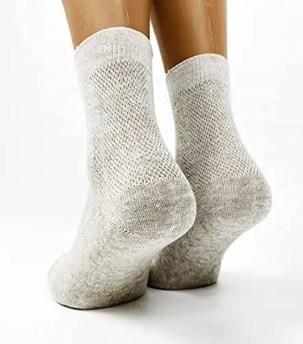 FlaxSox Super oddychające skarpety lniane dla mężczyzn, 3 sztuki, Pakiet 3, 44.5-47 EU — 11