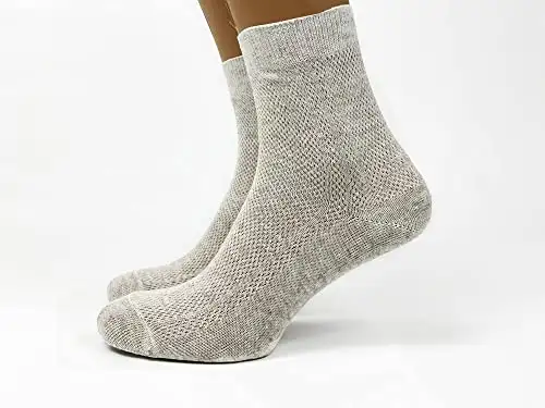 FlaxSox Super oddychające skarpety lniane dla mężczyzn, 3 sztuki, Pakiet 3, 44.5-47 EU — 5
