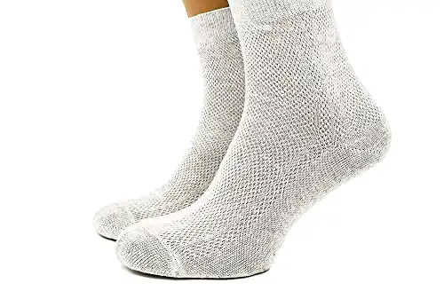 FlaxSox Super oddychające skarpety lniane dla mężczyzn, 3 sztuki, Pakiet 3, 44.5-47 EU — 2