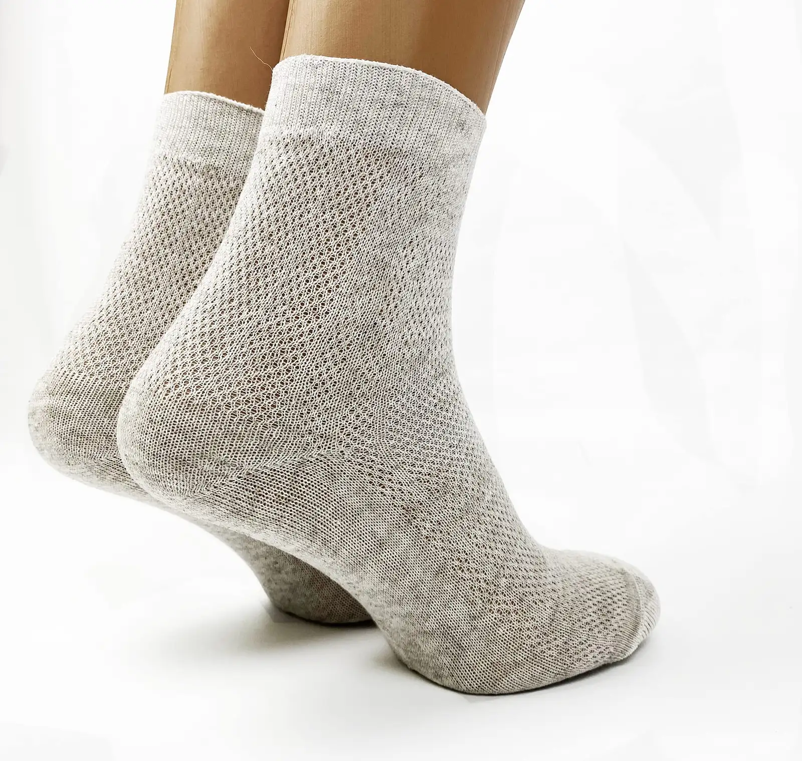 FlaxSox Super oddychające skarpety lniane dla mężczyzn, 3 sztuki, Pakiet 3, 44.5-47 EU — 7