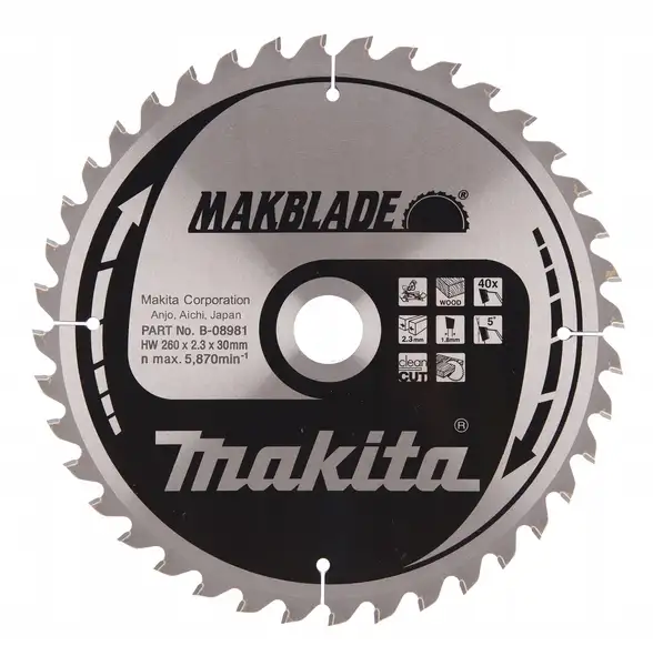 MAKITA TARCZA TNĄCA MAKBLADE 260x30mm; 40Z B-08981