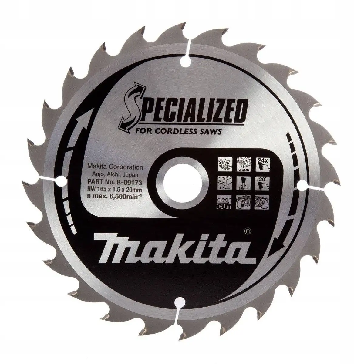 MAKITA TARCZA TNĄCA 165X20MM 24Z SPECIALIZED