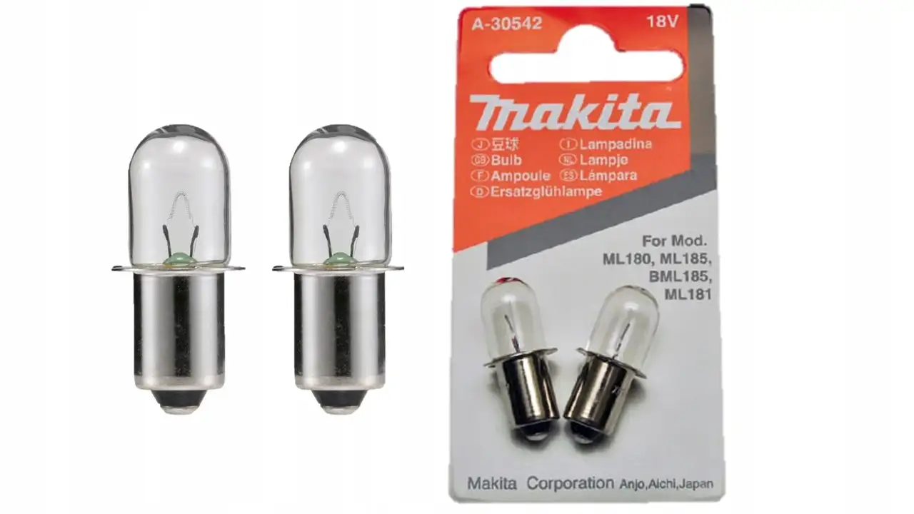 MAKITA Żarówka ML185 ML180 BML185 18V A-305