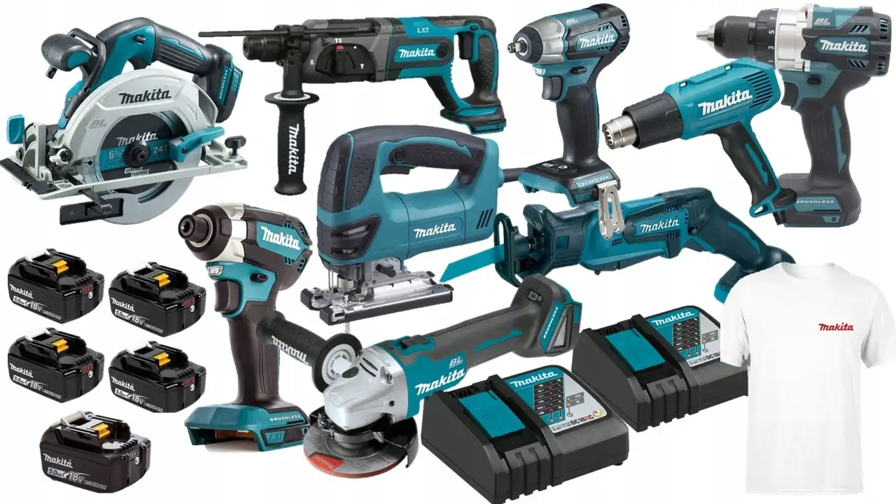 MAKITA ZESTAW NARZĘDZI COMBO 9SZT 5x BATERII 5AH
