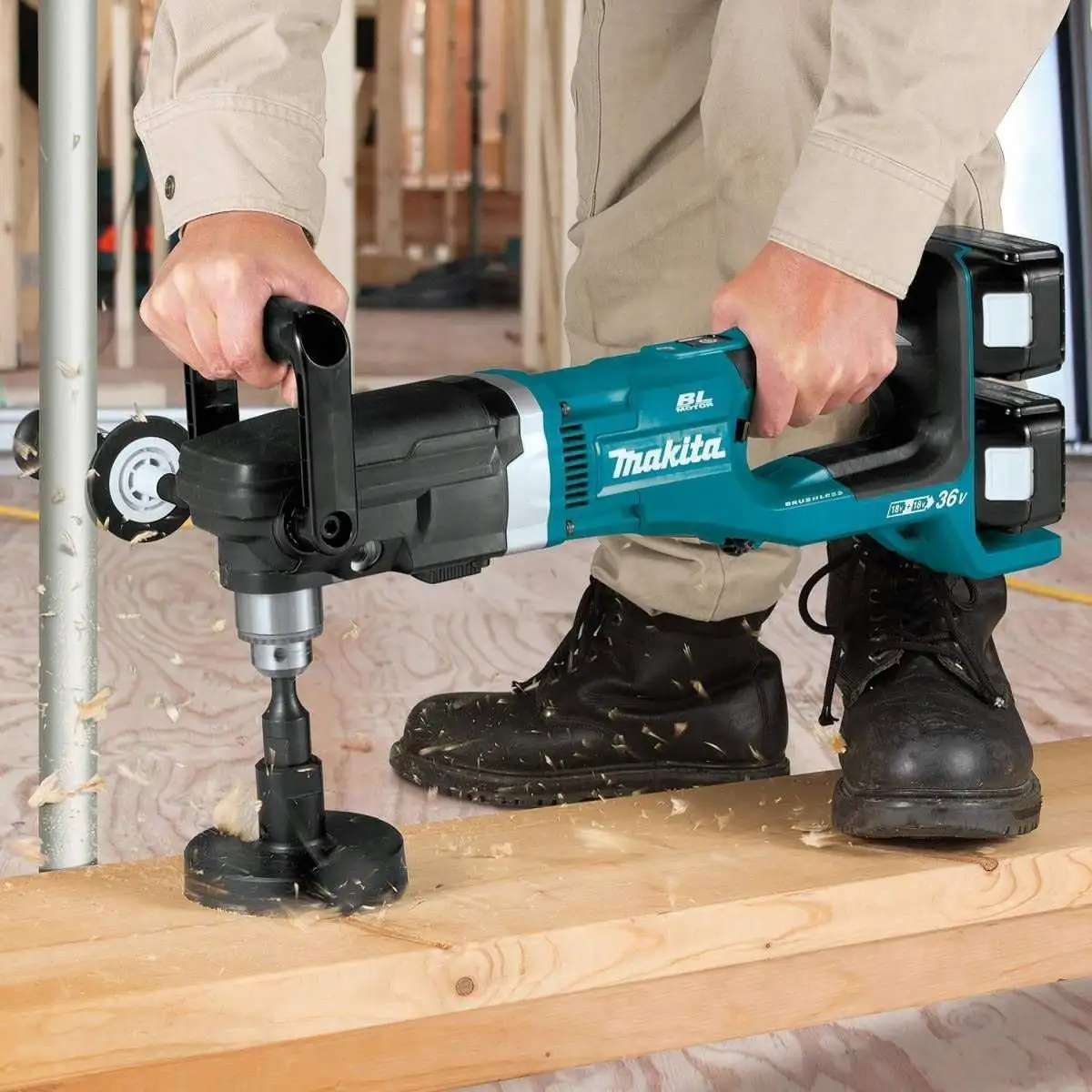 MAKITA AKUM. WIERTARKA KĄTOWA 2 X 18 V DDA460Z — 3