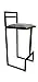 RoKo design Barhocker mit Lehne | Extra Hoch Metallkonstruktion für Esszimmer, Küche, Theke, Bar (Wildleder, Grau) — 3