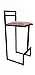 RoKo design Barhocker mit Lehne | Extra Hoch Metallkonstruktion für Esszimmer, Küche, Theke, Bar (Wildleder, Rosa) — 3