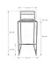 RoKo Design Küchenhocker mit Rückenlehne, Barhocker ideal für Esszimmer, Industriell LOFT (Boucle, beige) — 9