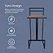 RoKo design Barhocker mit Lehne | Extra Hoch Metallkonstruktion für Esszimmer, Küche, Theke, Bar (Wildleder, Grau) — 9