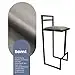RoKo design Barhocker mit Lehne | Extra Hoch Metallkonstruktion für Esszimmer, Küche, Theke, Bar (Wildleder, Grau) — 12