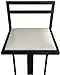 RoKo design Barhocker mit Lehne | Extra Hoch Metallkonstruktion für Esszimmer, Küche, Theke, Bar (Wildleder, Weiss) — 5