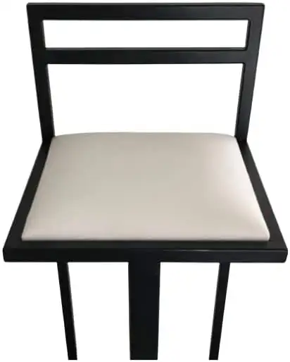 RoKo design Barhocker mit Lehne | Extra Hoch Metallkonstruktion für Esszimmer, Küche, Theke, Bar (Wildleder, Weiss) — 4