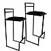 RoKo design Industrieller Barhocker Linus Serie 2-er Set | Barsessel mit Fußstütze und kratzfester Oberfläche | Barstühle Küche | 2 im Set (schwarz Wildleder) — 3