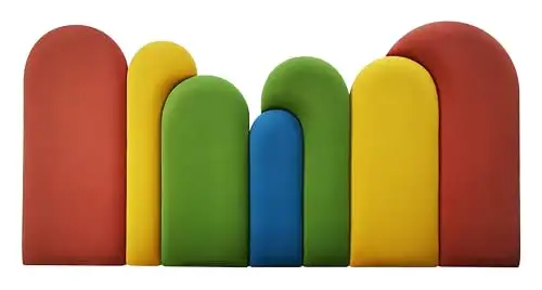 RoKo design panele ścienne 3D, tęczowy wzór: Panel tapicerowany Wielokolorowa dekoracja do domu — 2